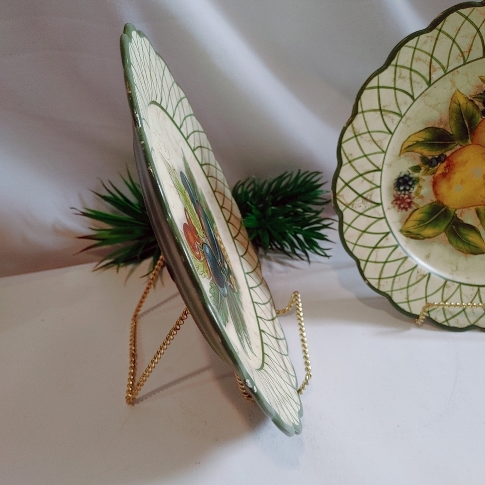 Set of 3 Hand Painted Textured Wall Hanging plates - Picture 7 of 10